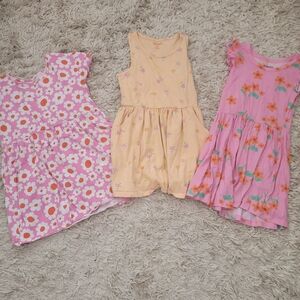 Cat & Jack Pink, Yellow, and Pink Floral Kids Dresses